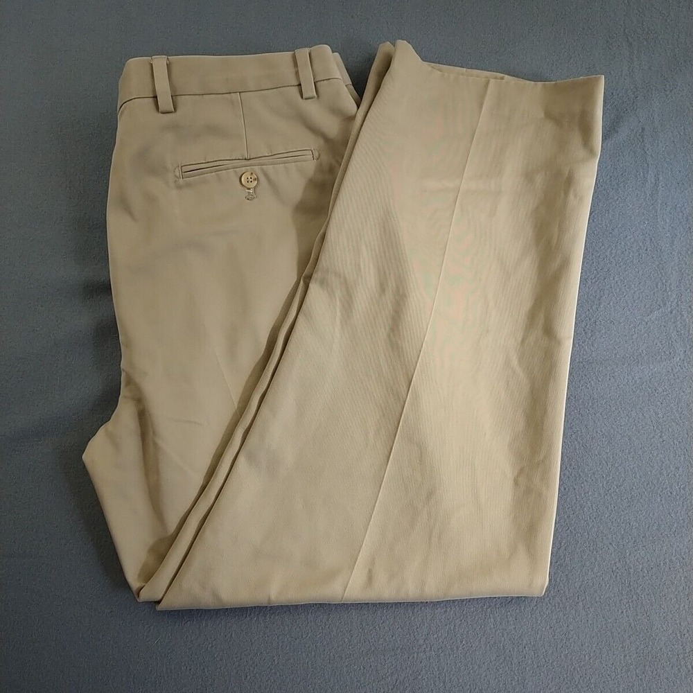 Kirkland Signature Khaki Pants Mens 38x31 Tan Classic Preppy College Work